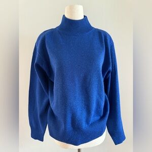 Dressbarn Blue Sparkly Mockneck Sweater